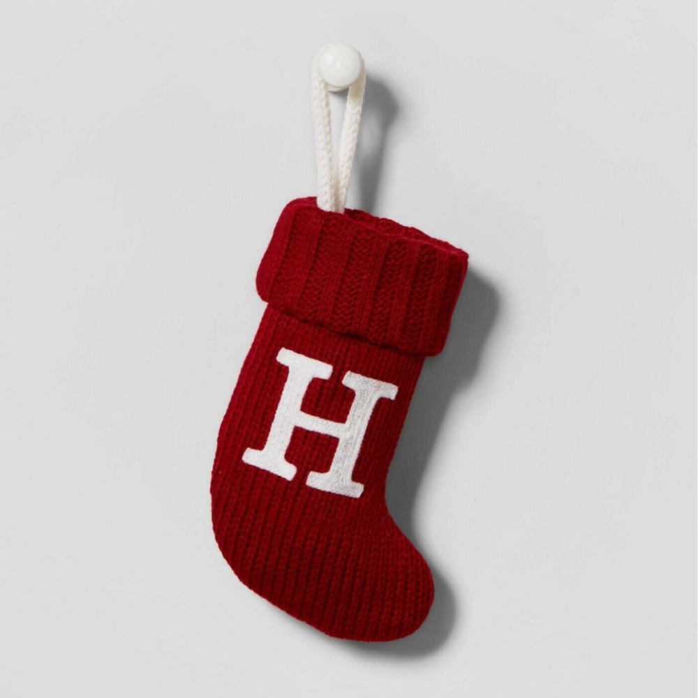 Target Wondershop 7" Mini Christmas Stocking Monogram "H"